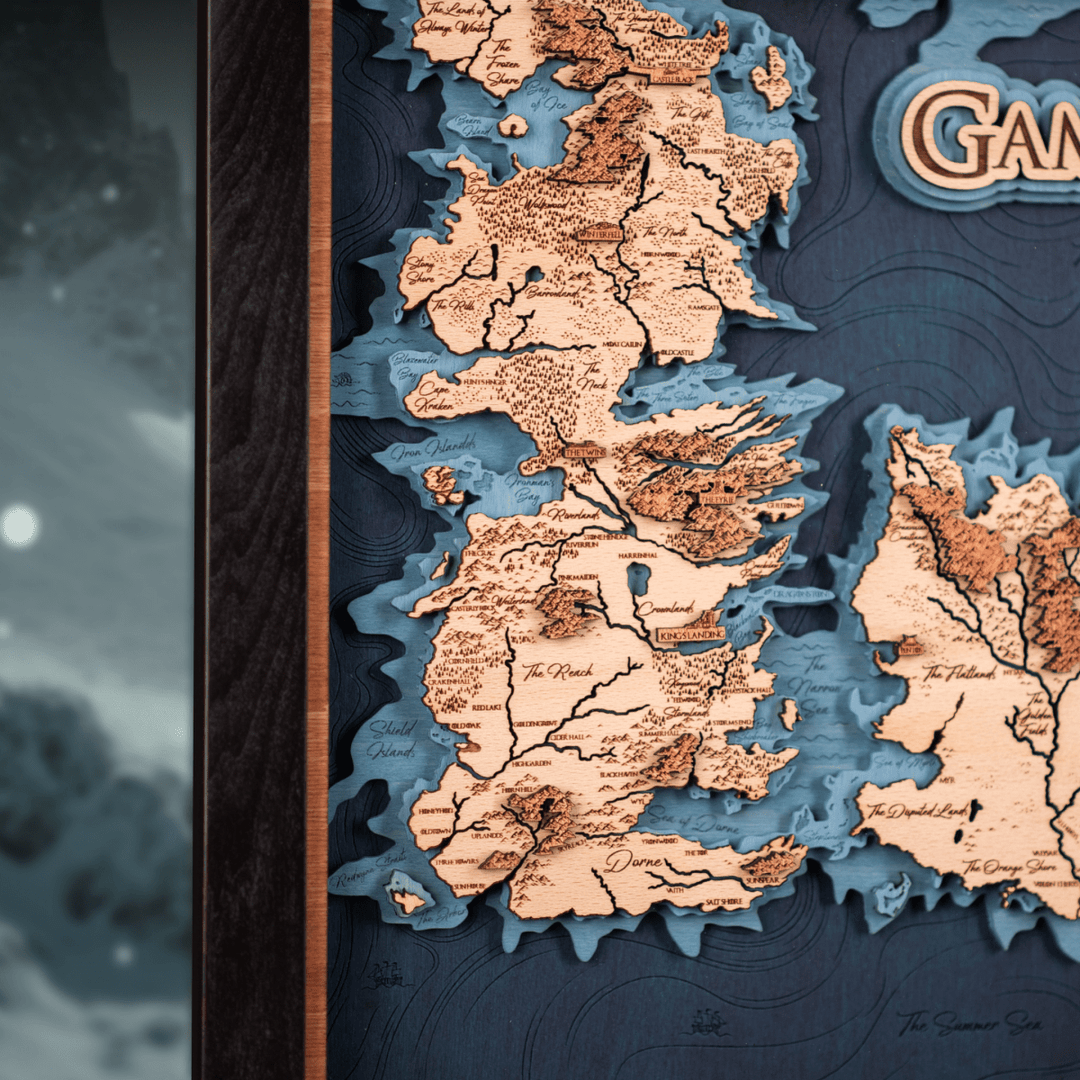 GAME OF THRONES™ 3D WOOD MAP - ZeWood