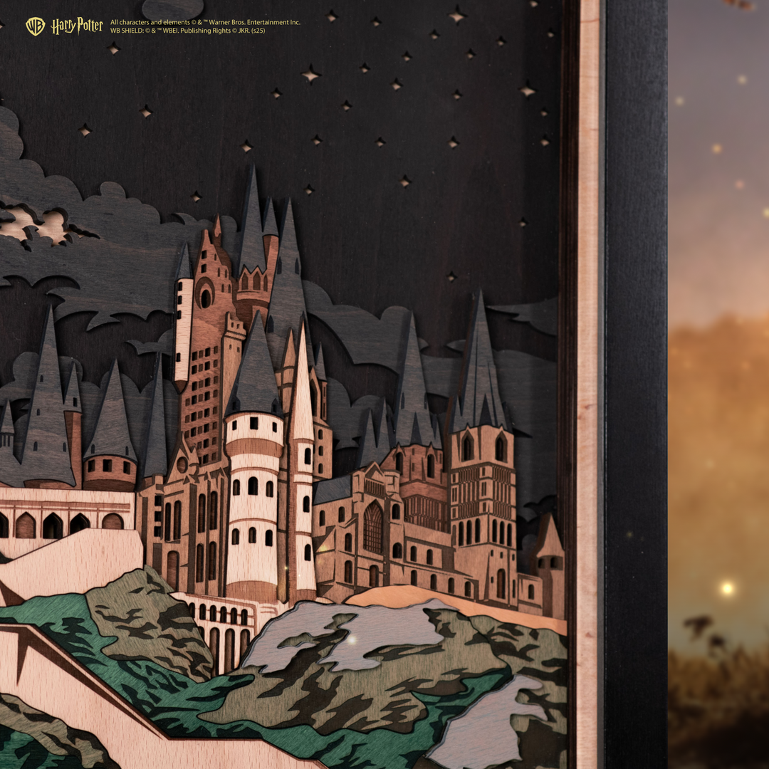 Hogwarts decor with three illumination levels, perfect for night lighting.