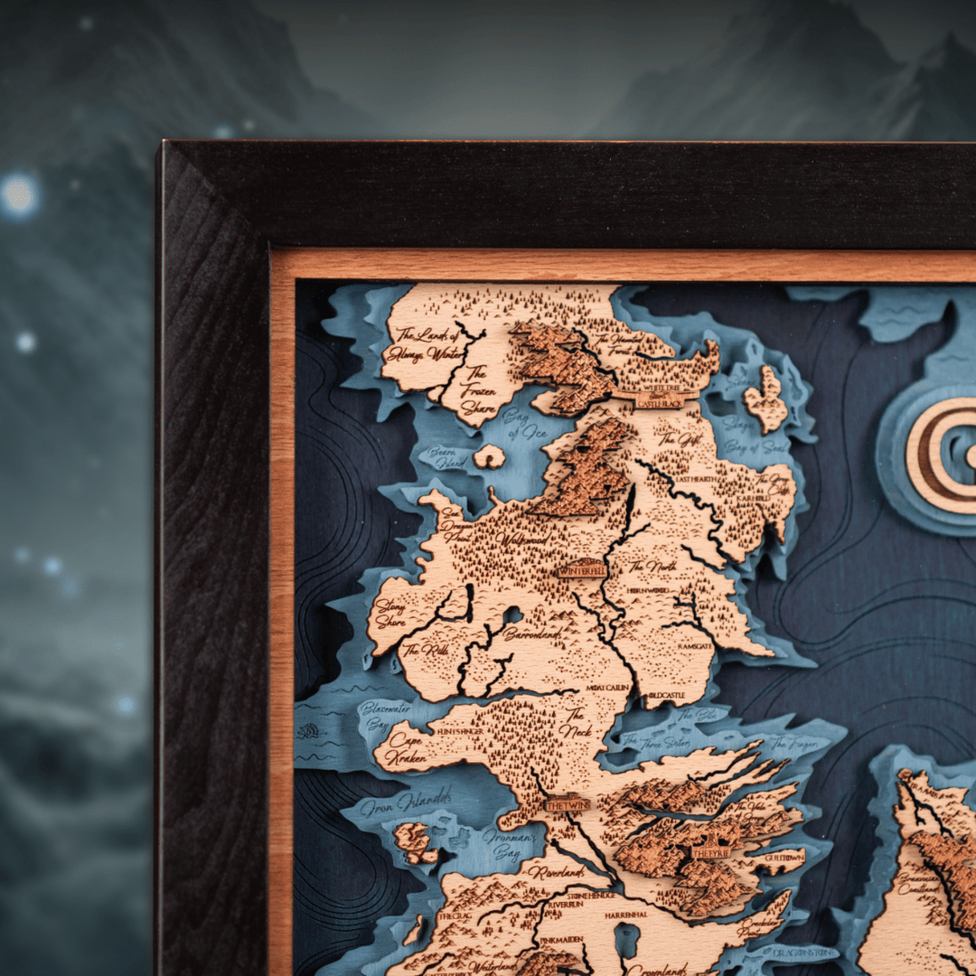 GAME OF THRONES™ 3D WOOD MAP - ZeWood