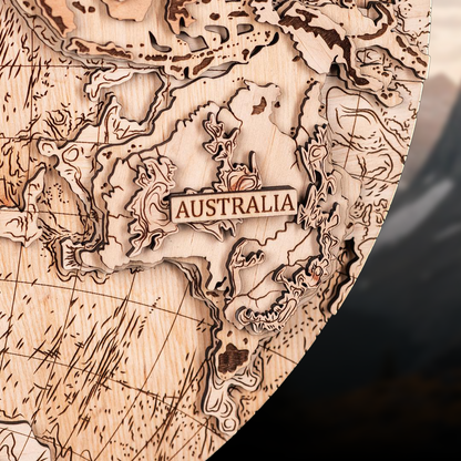 СВІТ В ПІВКУЛЯХ 3D МАПА - КАРТА СВІТУ