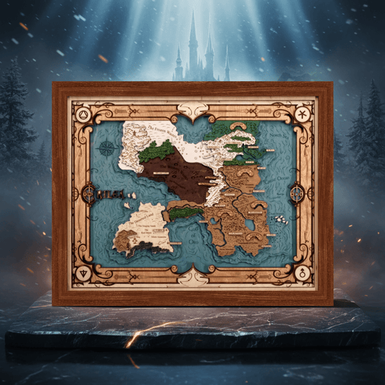 ERILEA 3D WOOD MAP - ZeWood