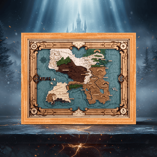 ERILEA 3D WOOD MAP - ZeWood