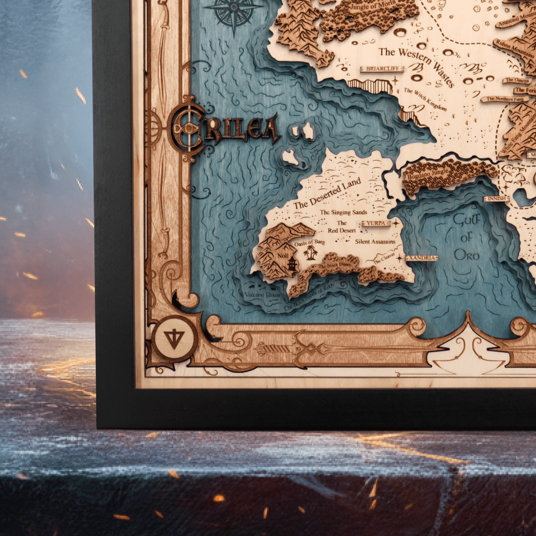 ERILEA 3D WOOD MAP - ZeWood