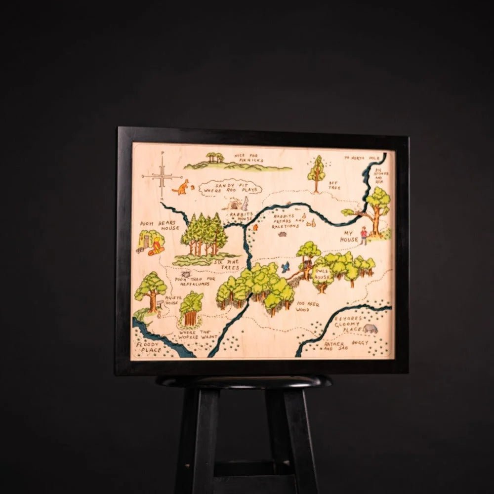 CUSTOM FANTASY 3D WOOD WORLD MAP - ZeWood
