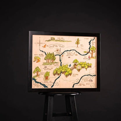 CUSTOM FANTASY 3D WOOD WORLD MAP - ZeWood