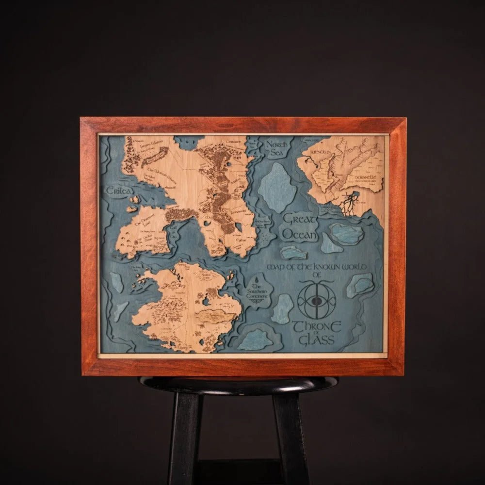 CUSTOM FANTASY 3D WOOD WORLD MAP - ZeWood