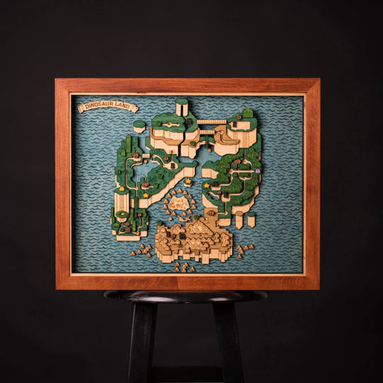 CUSTOM FANTASY 3D WOOD WORLD MAP - ZeWood