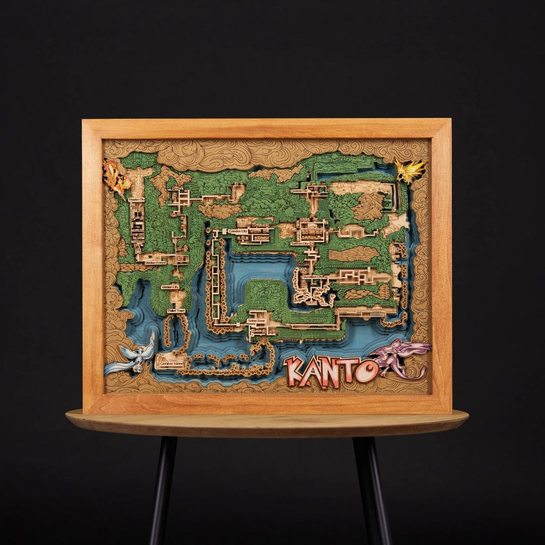 CUSTOM FANTASY 3D WOOD WORLD MAP - ZeWood