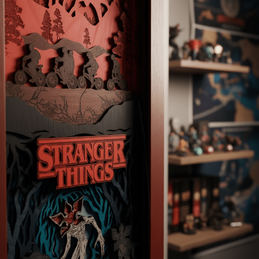 THE UPSIDE DOWN 3D WOOD CLOCK - ZeWood