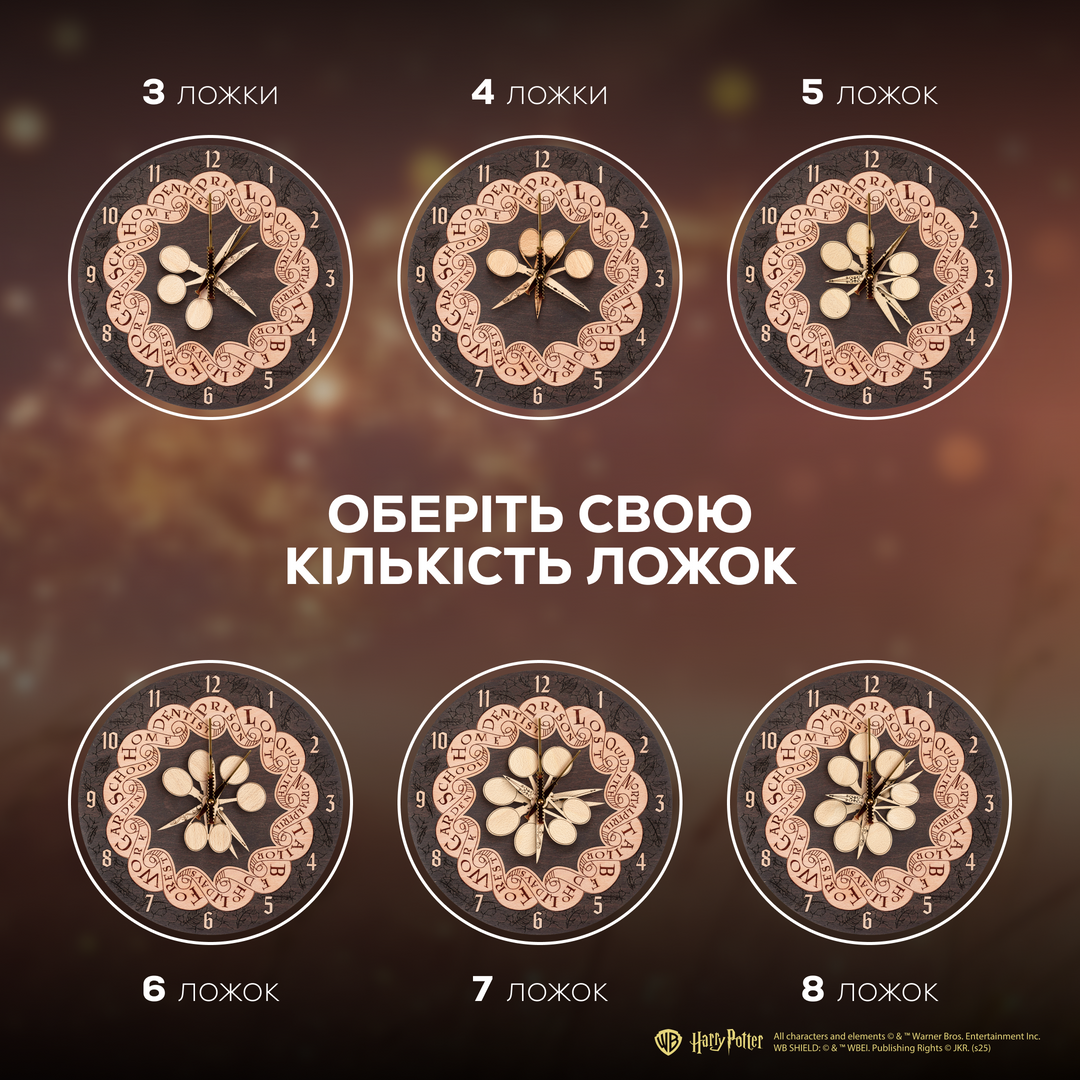 КРУГЛИЙ ГОДИННИК ВІЗЛІ™ 3D - ГАРРІ ПОТТЕР