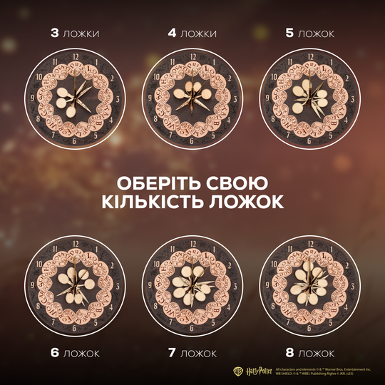 КРУГЛИЙ ГОДИННИК ВІЗЛІ™ 3D - ГАРРІ ПОТТЕР