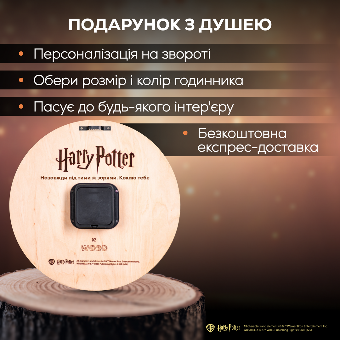КРУГЛИЙ ГОДИННИК ВІЗЛІ™ 3D - ГАРРІ ПОТТЕР