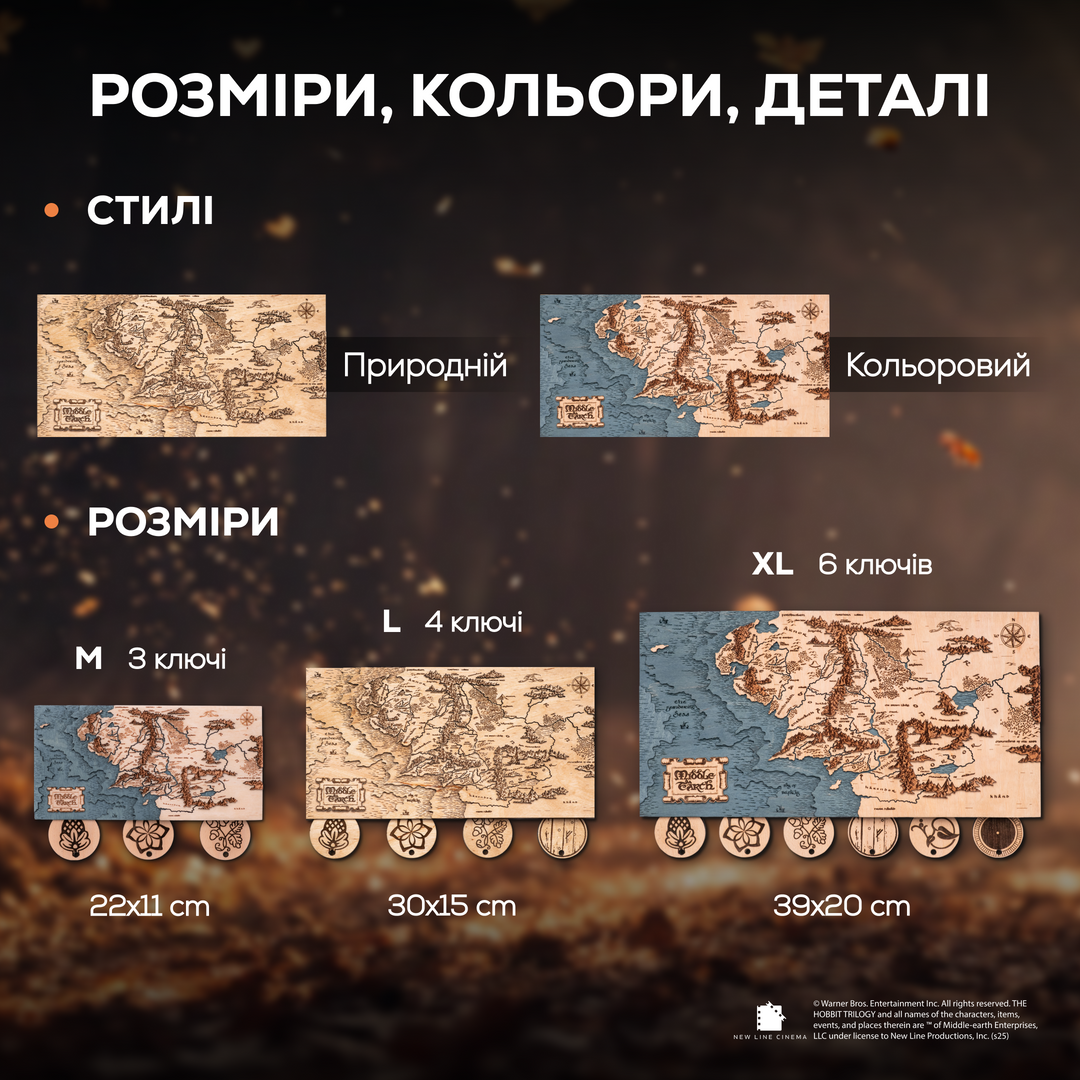 КЛЮЧНИЦЯ 3D З МАГНІТНИМИ БРЕЛКАМИ СЕРЕДЗЕМ‘Я™ - ВОЛОДАР ПЕРСНІВ - ГОБІТ