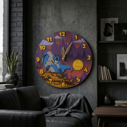 BATMAN™ DARK KNIGHT 3D WALL CLOCK - ZeWood