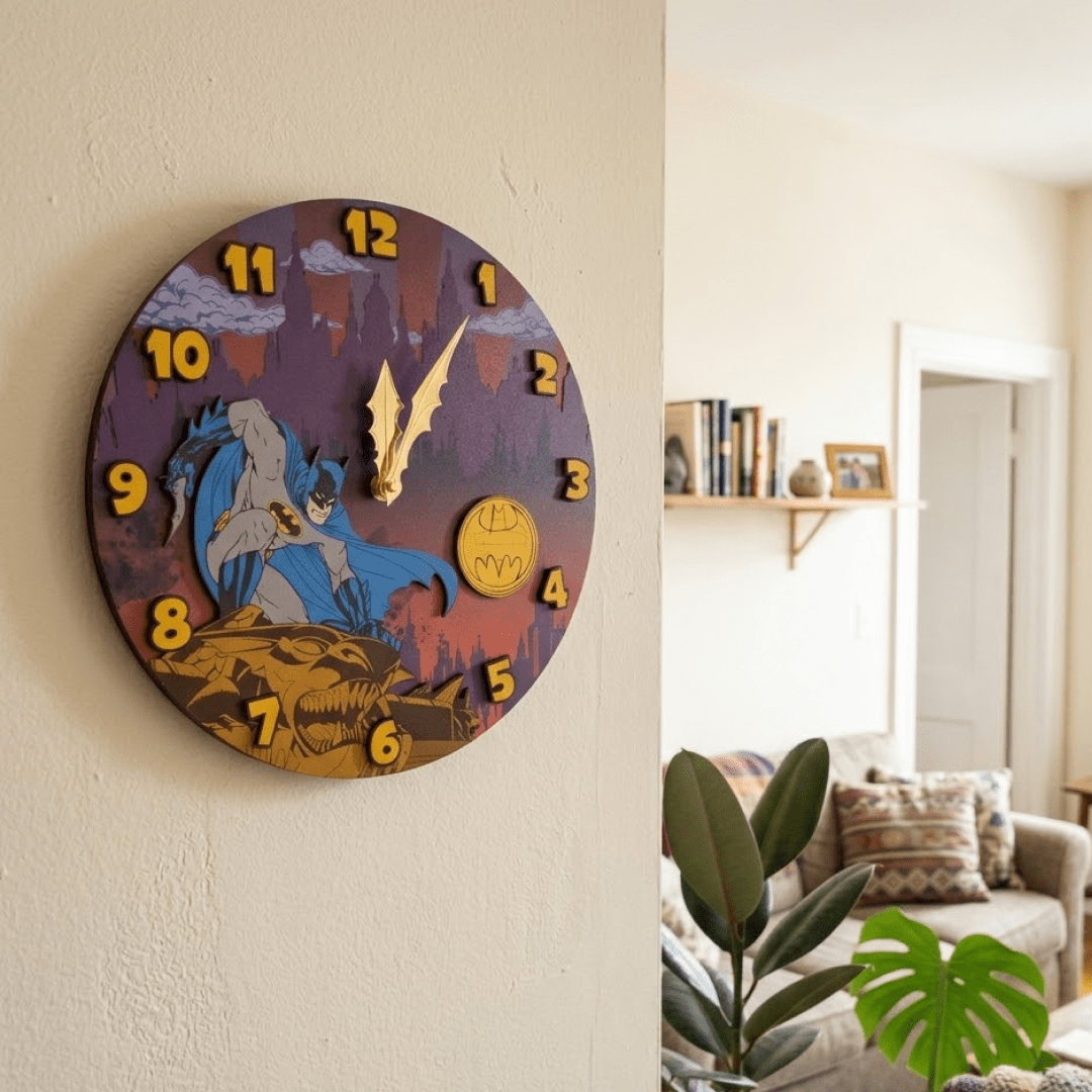 BATMAN™ DARK KNIGHT 3D WALL CLOCK - ZeWood