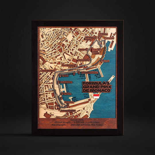 F1 CIRCUIT 3D WOOD MAP - ZeWood