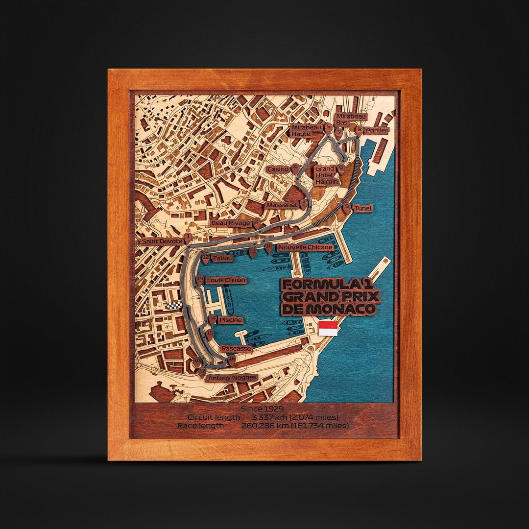 F1 CIRCUIT 3D WOOD MAP - ZeWood