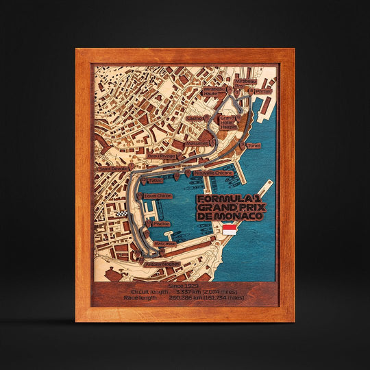 F1 CIRCUIT 3D WOOD MAP - ZeWood