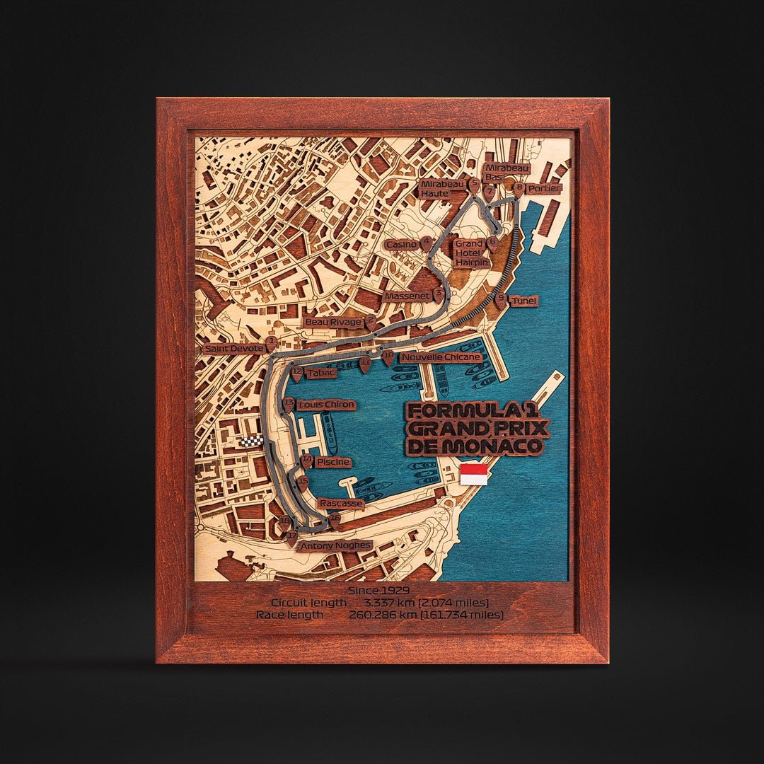 F1 CIRCUIT 3D WOOD MAP - ZeWood