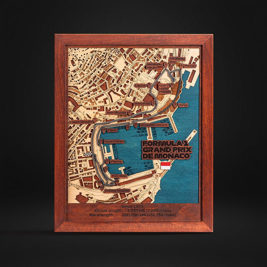 F1 CIRCUIT 3D WOOD MAP - ZeWood